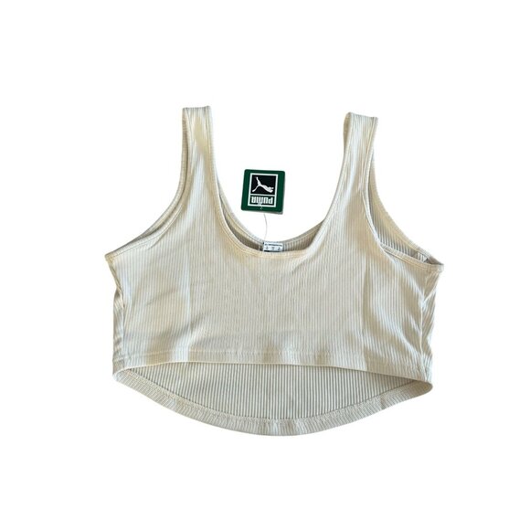 PUMA Women’s Cream Crop Top Size 1X NEW NWT - Picture 2 of 4